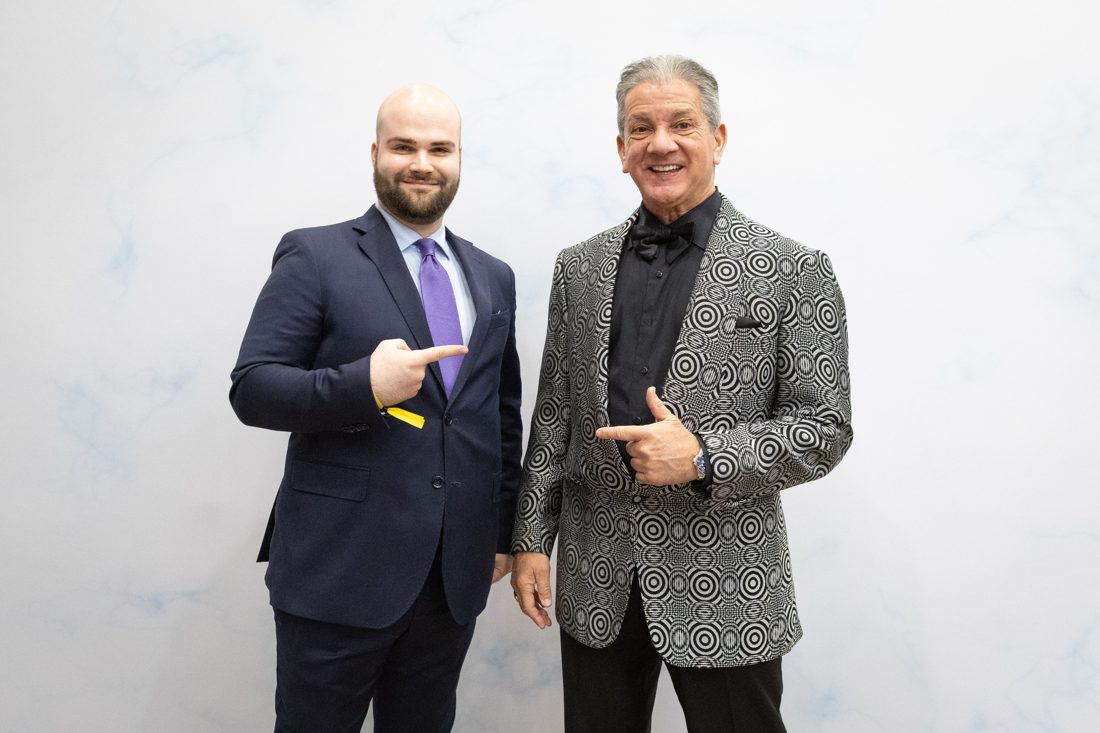 Lukas Schulte with Bruce Buffer