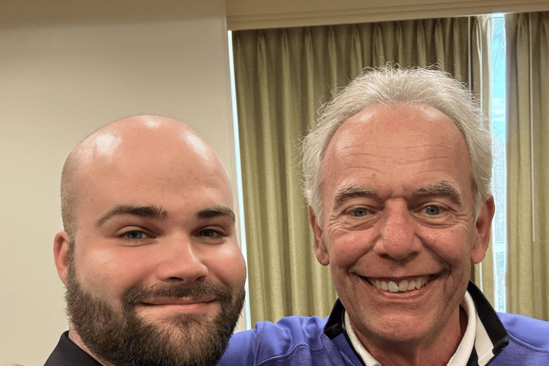 Lukas Schulte with Hugh Hilton